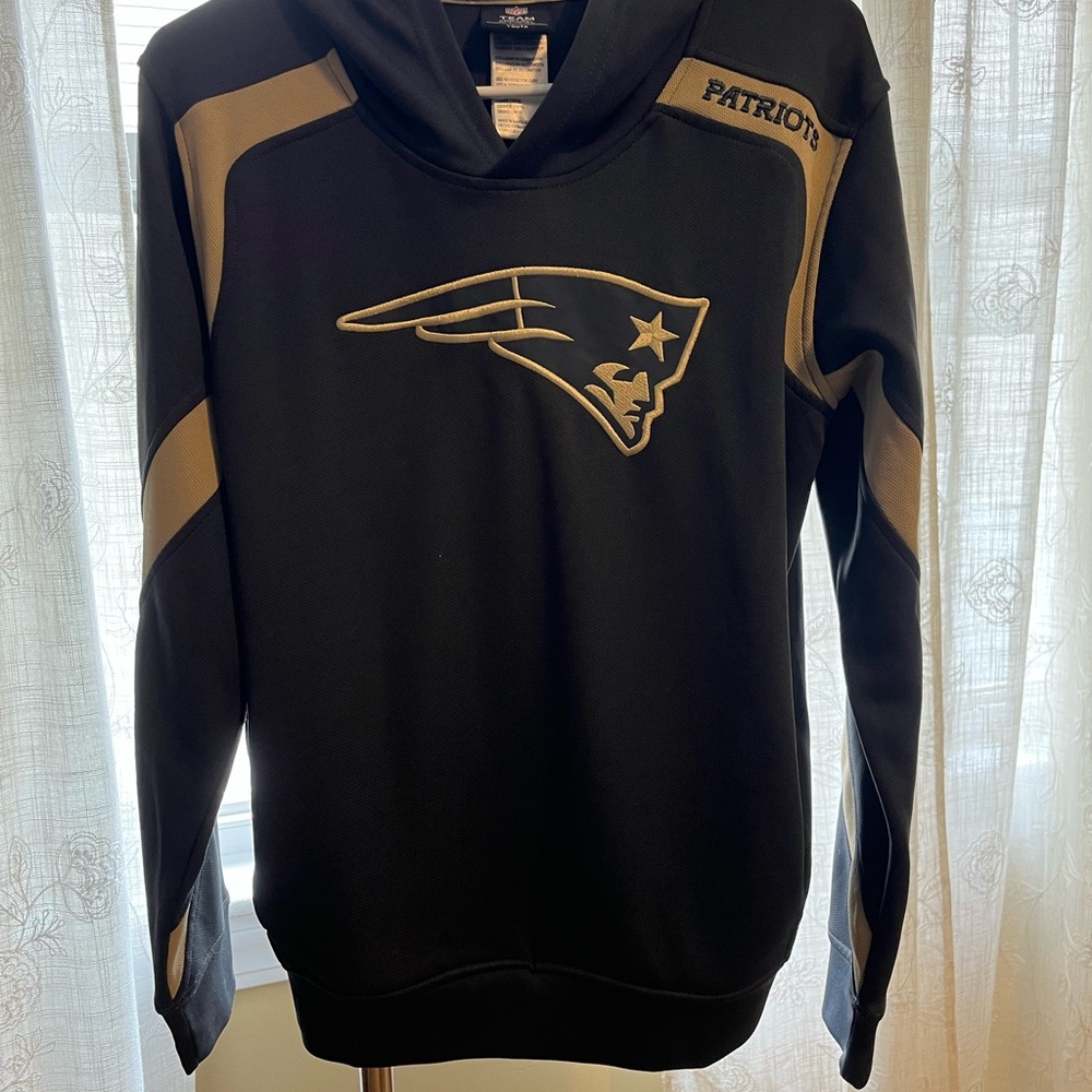 NFL Patriots Dark Grey and Gold Hoodie